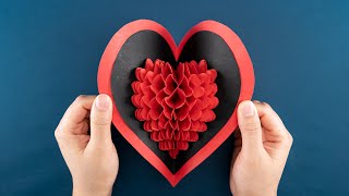Heart Pop up Card - Valentine's Day Card - DIY Pop up card - Paper Crafts
