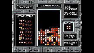 Tetris (NES) - B-Type 19-4 Clear (DAS Playstyle)
