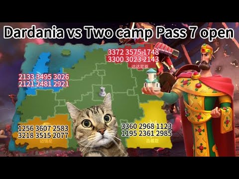 134M | Dardania vs Mycenae、Lycia |Pass 7 fight | Day 1 | Rise of kingdom