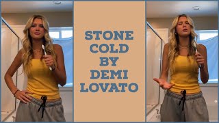 Kenedi Anderson singing Stone Cold by Demi Lovato (ending part) on TikTok