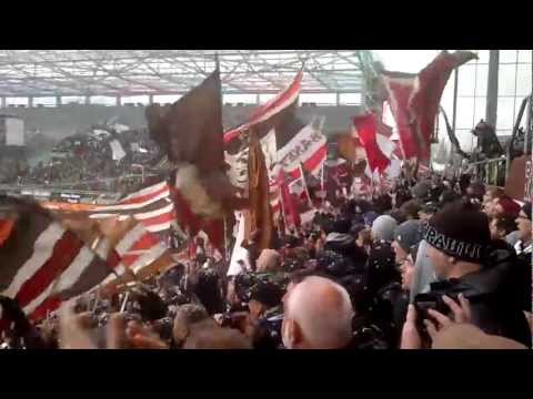 Fan protest against the DFB at FC St. Pauli in minute 12:12