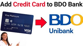 How to add credit card to your BDO online Banking 2023 Tutorial