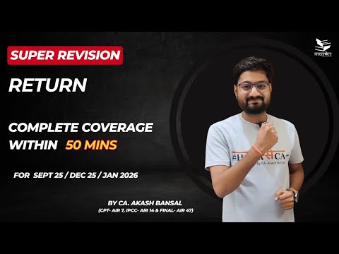 GST Revision | Ch 15 - Returns under GST | HakkSeCA | CA Inter | by CA. Akash Bansal
