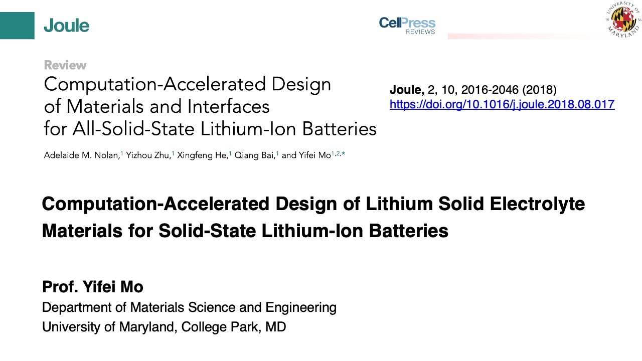 Computation Design of Solid Electrolyte Materials from First Principles