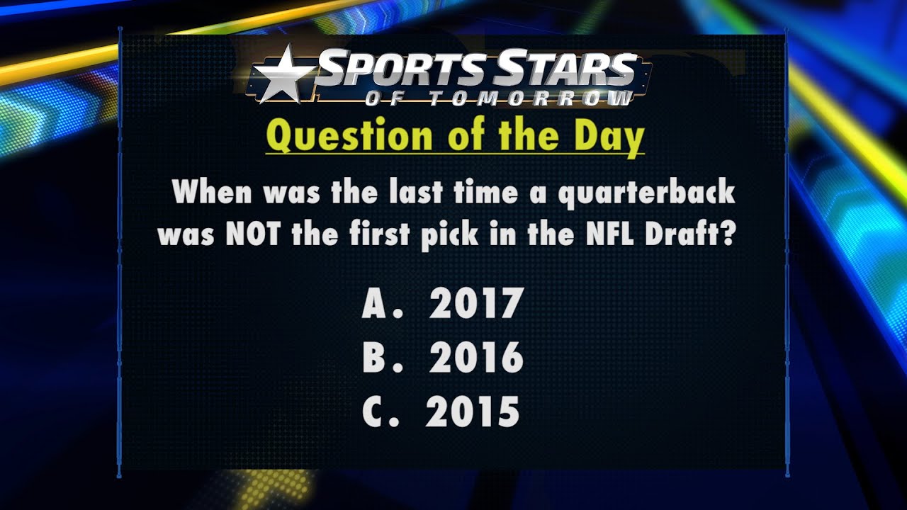 Question of the Day: Non-Quarterbacks First in the NFL Draft