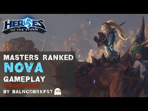 Heroes of the Storm Ranked Gameplay - Nova Roaming Assasin Build - Dragon Shire