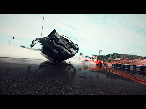 Cars vs Spinning Roller