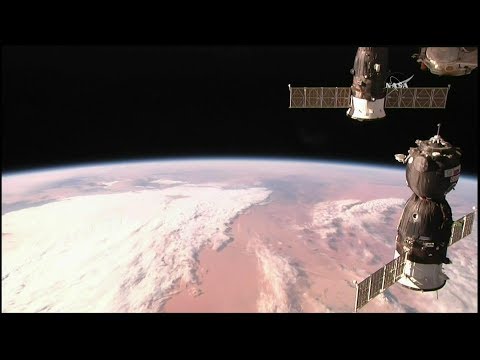 Soyuz MS-07 Docking (time lapse)