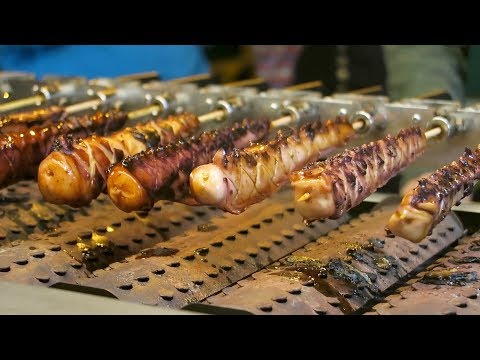 Taiwan Street Food - Veggie Crepe, Grilled Octopus, Squid Takoyaki, Pepper Shrimp & Egg Tarts