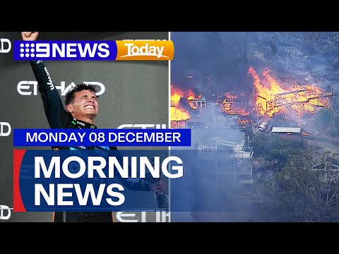 Lando Norris wins first F1 World title; Parts of NSW on high bushfire alert | 9 News Australia