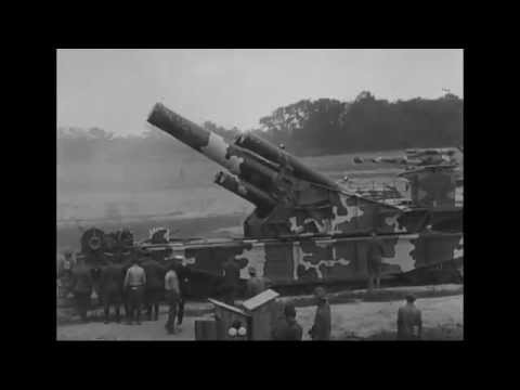 WW1 Railroad Gun Demonstration ca 1919 Silent