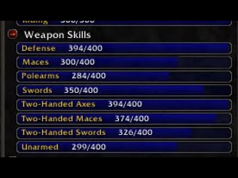 easiest way to level weapon skill in wotlk classic