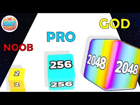 Cubic Numbers 2048 - 22,222⭐ + MAX FIRERATE NOOB vs PRO vs GOD