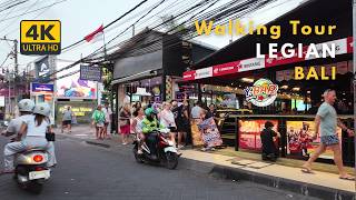 LEGIAN BALI 4K Walking Tour 🌅 Legian Beach Sunset, Garlic Lane & Padma Street