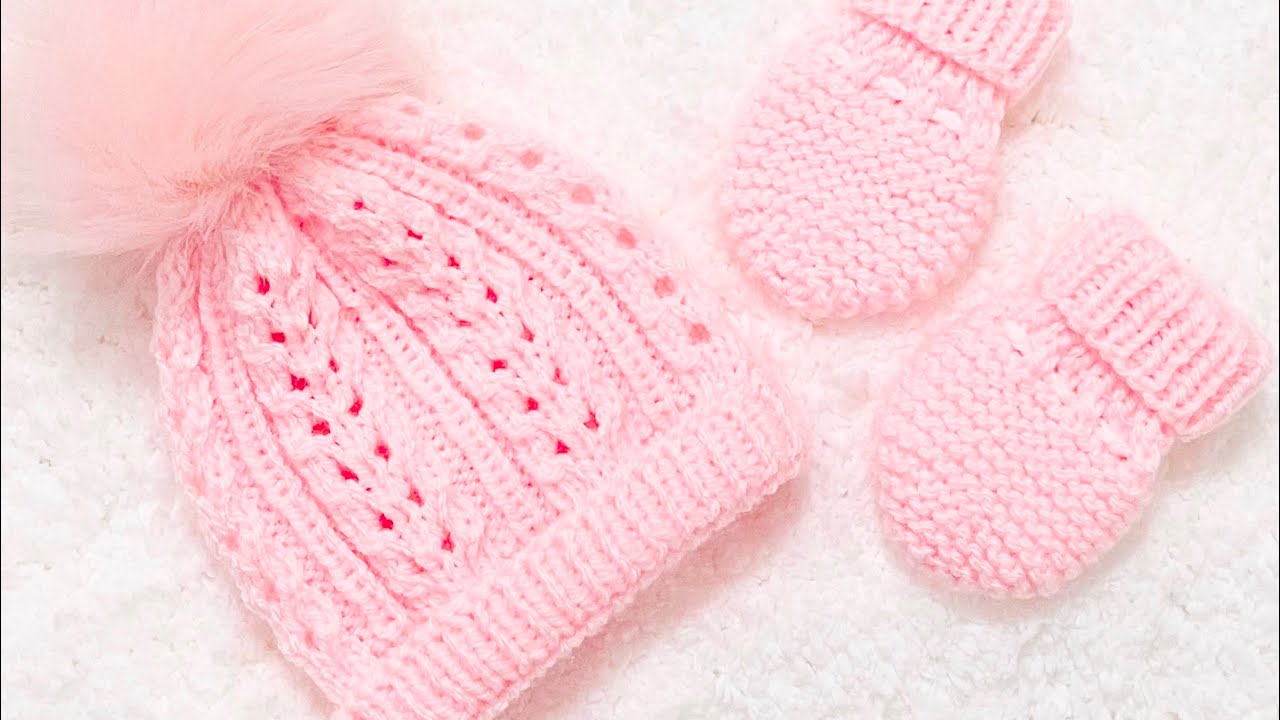 Gorro para bebé dos agujas paso a paso SUPER FACIL Y RÁPIDO de tejer hasta 12M