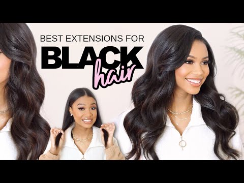 BEST CLIP IN EXTENSIONS FOR BLACK HAIR! THE PERFECT...
