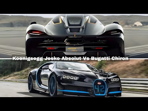 Bugatti Chiron Vs Koenigsegg Jesko Absolut 1/4 Mile 1/2 Mile And 0-400 km/h Acceleration
