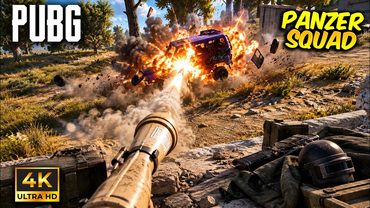 PUBG PC: Usé el PANZER TELEDIRIGIDO contra 1 SQUAD COMPLETA 😎 TPP WIN GAMEPLAY