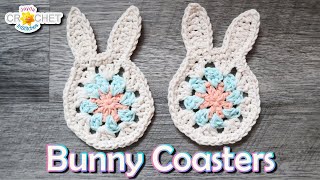 Bunny Coasters 🐰 Easter Scrap Cotton Crochet Project