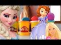 Play Doh Surprise Eggs Barbie Frozen And Sofia The First Toys For Kids