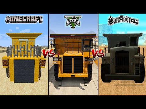 MINECRAFT DUMP TRUCK VS GTA 5 DUMP TRUCK VS GTA SAN ANDREAS DUMP TRUCK - WHICH IS BEST?