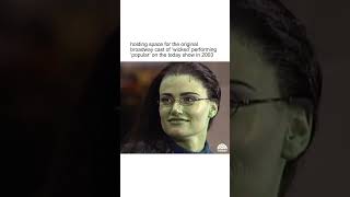 Holding space for Kristin Chenoweth and Idina Menzel performing &#39;Popular&#39; back in 2003. 💚💗