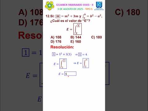 Pregunta N° 12 UNJ 2025 - II #shorts #shortvideo #viralvideo #video #maths #UNJBG #unfv #uncp #viral