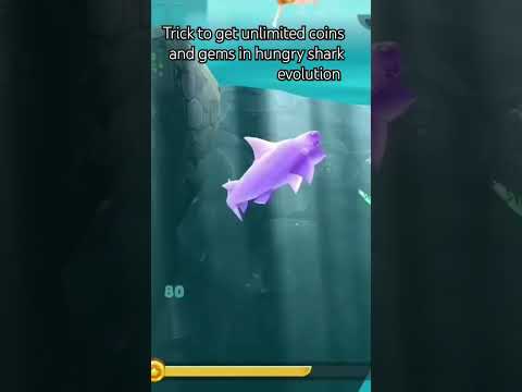 Trick to get unlimited coins and gems in hungry Shark evolution #hungrysharkevolution