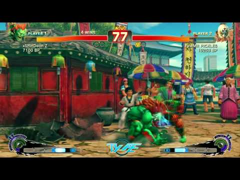 SSF4: MADNESS ShinDeon Z (BLANKA) vs Mr Pickles (EL FUERTE) Gameplay 1080p