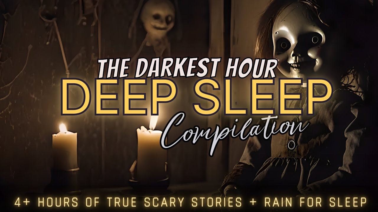 4+ Hours of TRUE Scary Stories + rain for sleep 💤 black screen, no ads, just stories