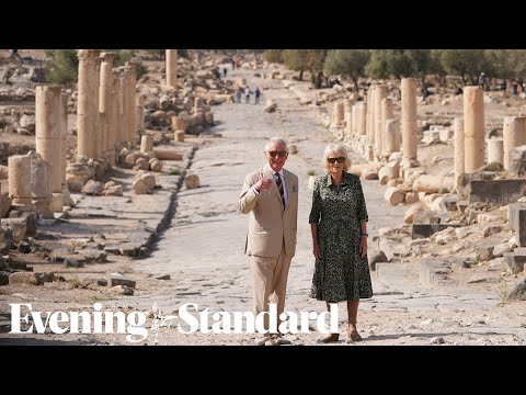 Charles and Camilla visit Umm Qais in Jordan on their Middle East tour