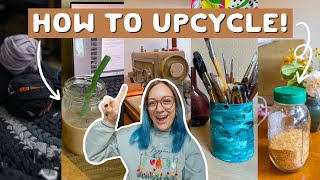 Upcycled things in my zero waste home