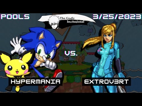 HyperMania (Sonic, Pichu) vs. Extrov3rt (ZSS) - SSF2 Pools - The Godly Invitational