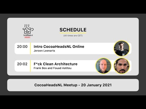 CocoaHeadsNL Online Meetup, 20 January 2021 thumbnail