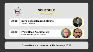 CocoaHeadsNL Online Meetup, 20 January 2021
