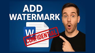 How to add Confidential, Draft or Sample Watermark in Word