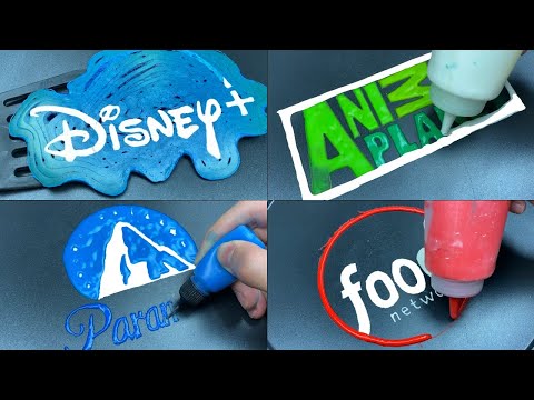 TV Channel Logos Pancake Art - Disney+, Paramount+, Animal Planet, Food Network