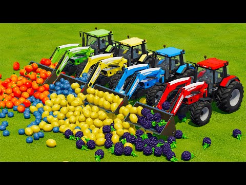 LOAD AND TRANSPORT FRUITS WITH CASE TRACTORS - Farming Simulator 22