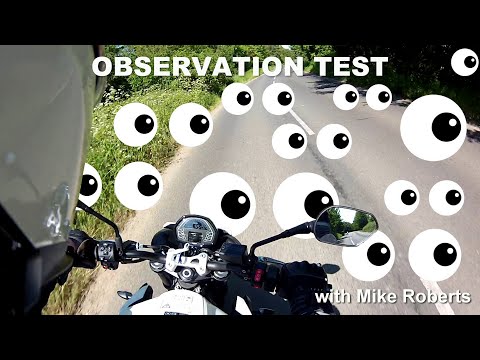 Observation Test | Motorcycle Riding - Scanning the road