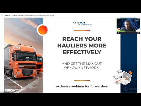 How can freight forwarders quickly reach carriers to expand transport capacity? | Trans.eu Webinar