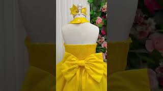 Vídeo de Vestido Infantil Âmbar Longo Amarelo