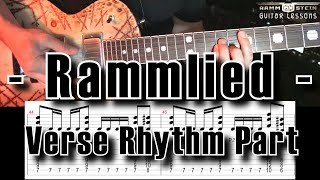 Rammlied - Verse Rhythm Guitar Part - Rammstein Guitar Lessons (4K60)