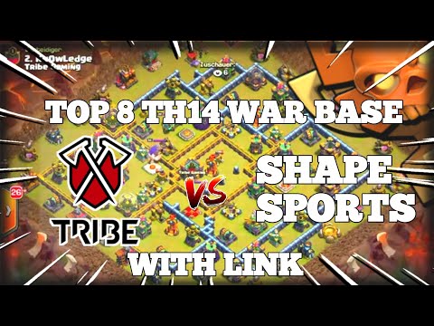 New Top 8 Th14 War Bases With Links of TRIBE gaming vs Shape SPORTS & J"Off Vs RPG | Clash of Clans