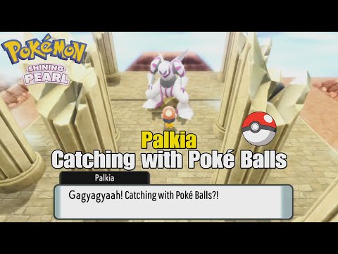 Pokémon Brilliant Diamond & Shining Pearl - Catching Palkia With "Poké Balls"