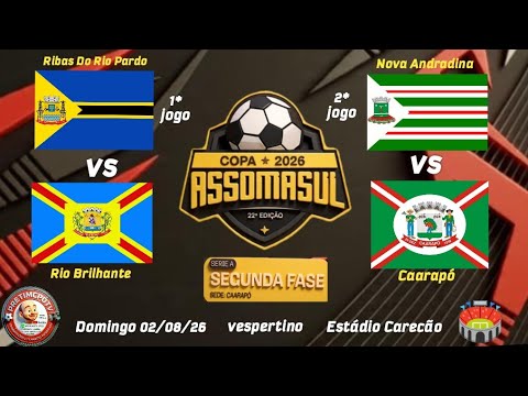 22a Copa Assomasul /26 segunda fase série A Sede  Caarapó Ms jogos da parte Vespertina 