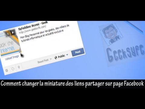 comment modifier la miniature sur facebook