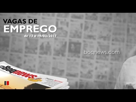 Vagas de Emprego de 13 a 19/03/2017