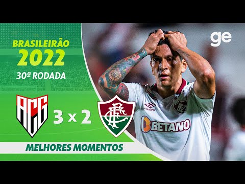 Gols e lances de Atlético-GO x Fluminense