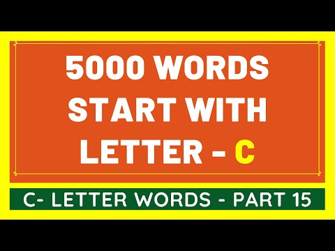 5000 Words That Start With C #15 | List of 5000 Words Beginning With C Letter [VIDEO]