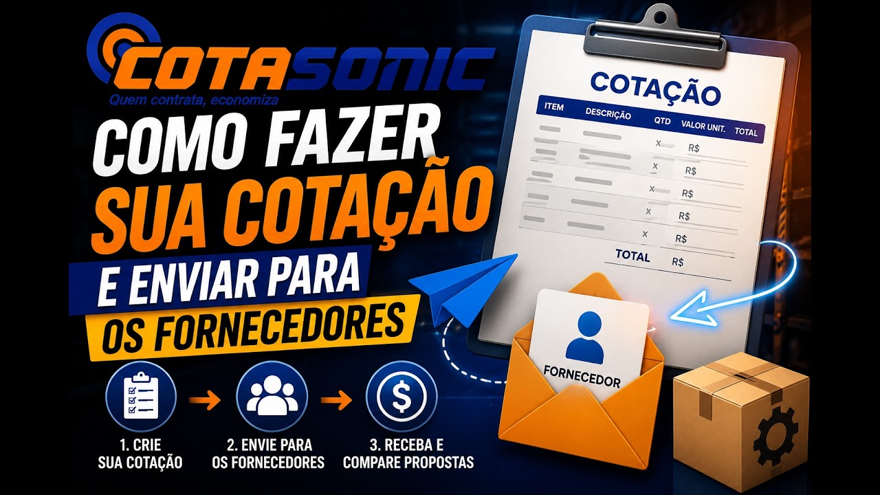 Como Fazer Sua Cotação e Enviar para os Fornecedores